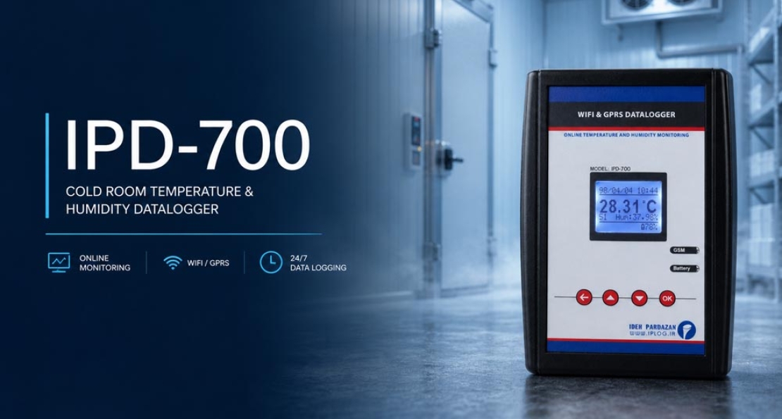 دیتالاگر کابلی IPD700 برای هوشمندسازی سردخانه ثابت با Modbus RS485