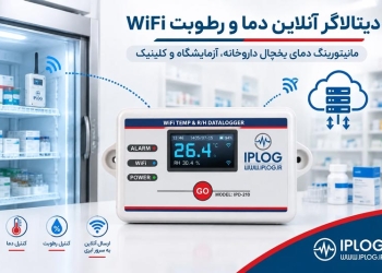 دیتالاگر آنلاین WiFi دما و رطوبت IPD210 با هشدار باز بودن درب
