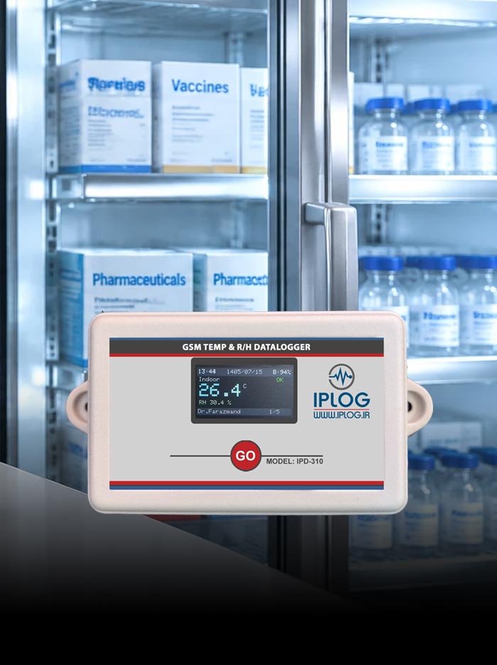 دیتالاگر GSM دما و رطوبت IPD310